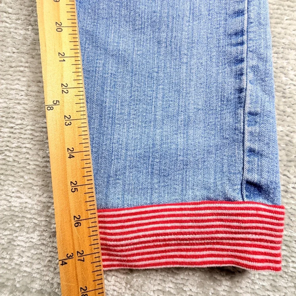 Charter Club Jeans Classic Straight Cotton Blend 6P Blue Pomegranate Patchwork